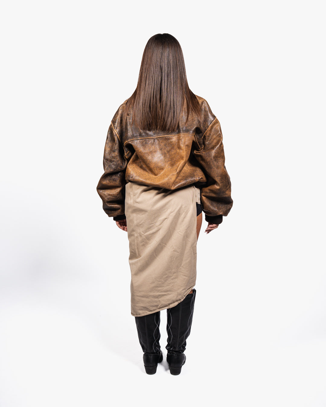 BOMBER LEATHER ALAN GORDON USA VINTAGE